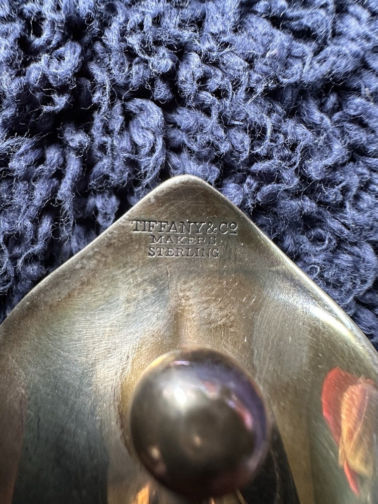 Tiffany & Co. Makers Sterling Silver Leaf Shape Trinket Nut Candy Dish Signed
