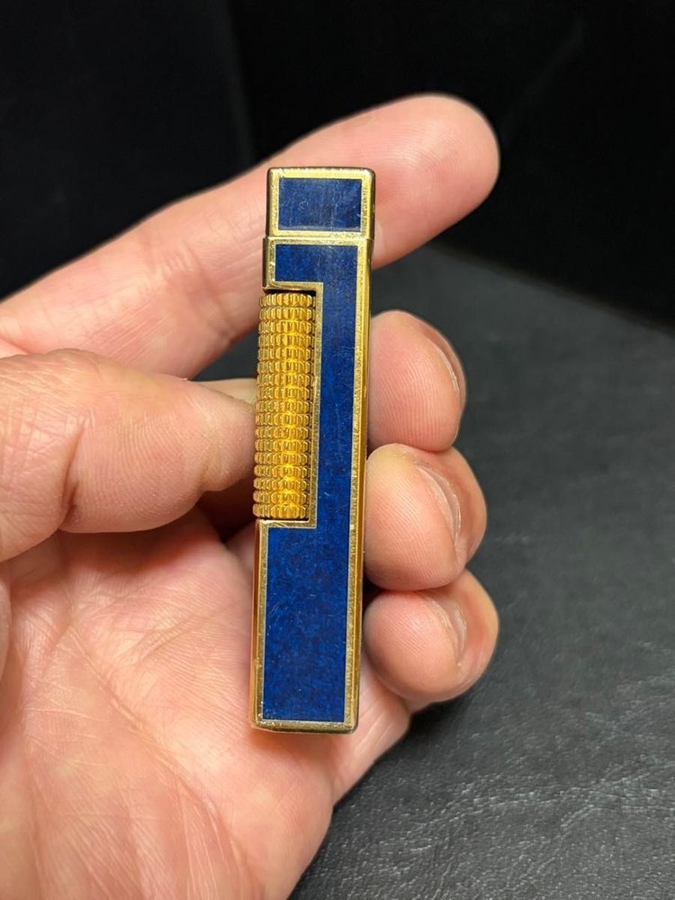 Overhauled Dunhill Rollagas lighter Blue Gold without box