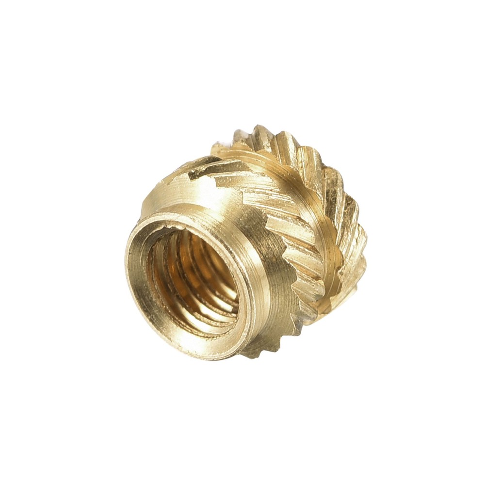 120Pack M3 ID x 4mm L x 5mm OD Knurled Insert Nuts for Plastic Shells
