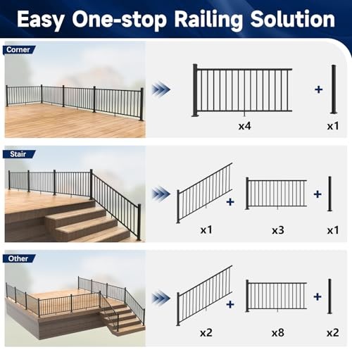 4 Pack Aluminum Deck Railing Bracket Connector, Fixed The Brackets- Fixed