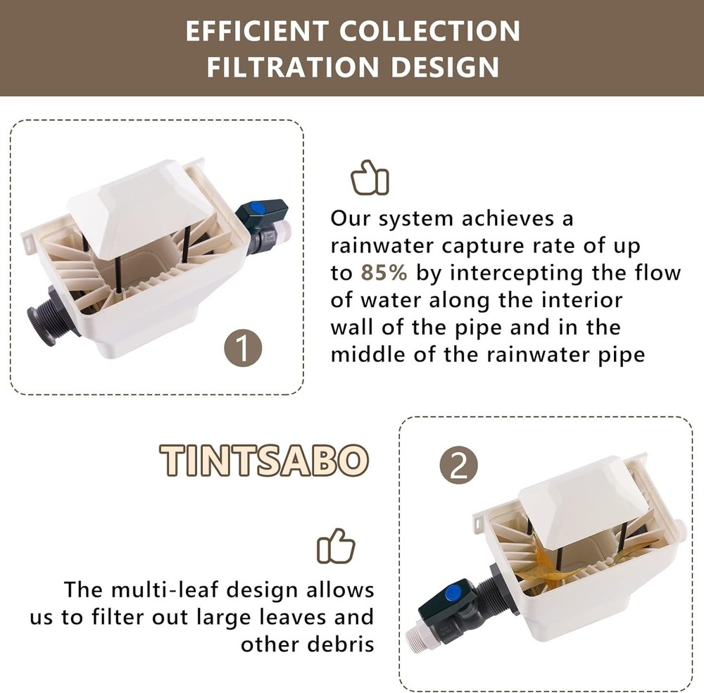 White Rainwater Collection Diverter Kit - Protect Your Environment Effectively!