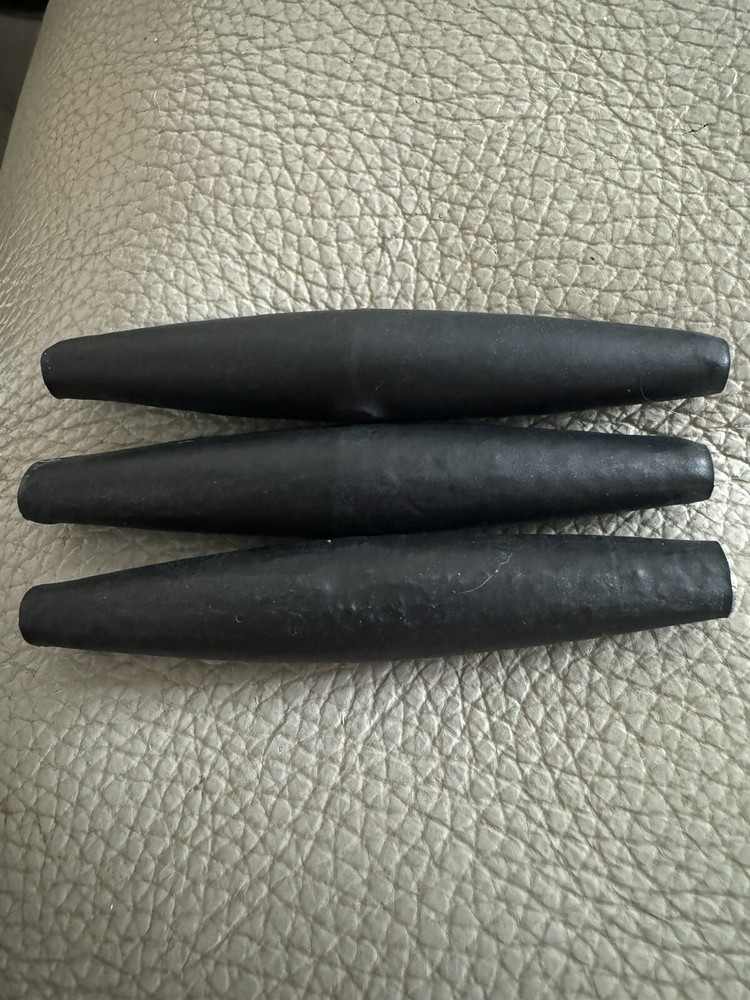 Inline CATFISH Weights X 3 Black Rubber Coated 2.5oz Each, ECO FRIENDLY
