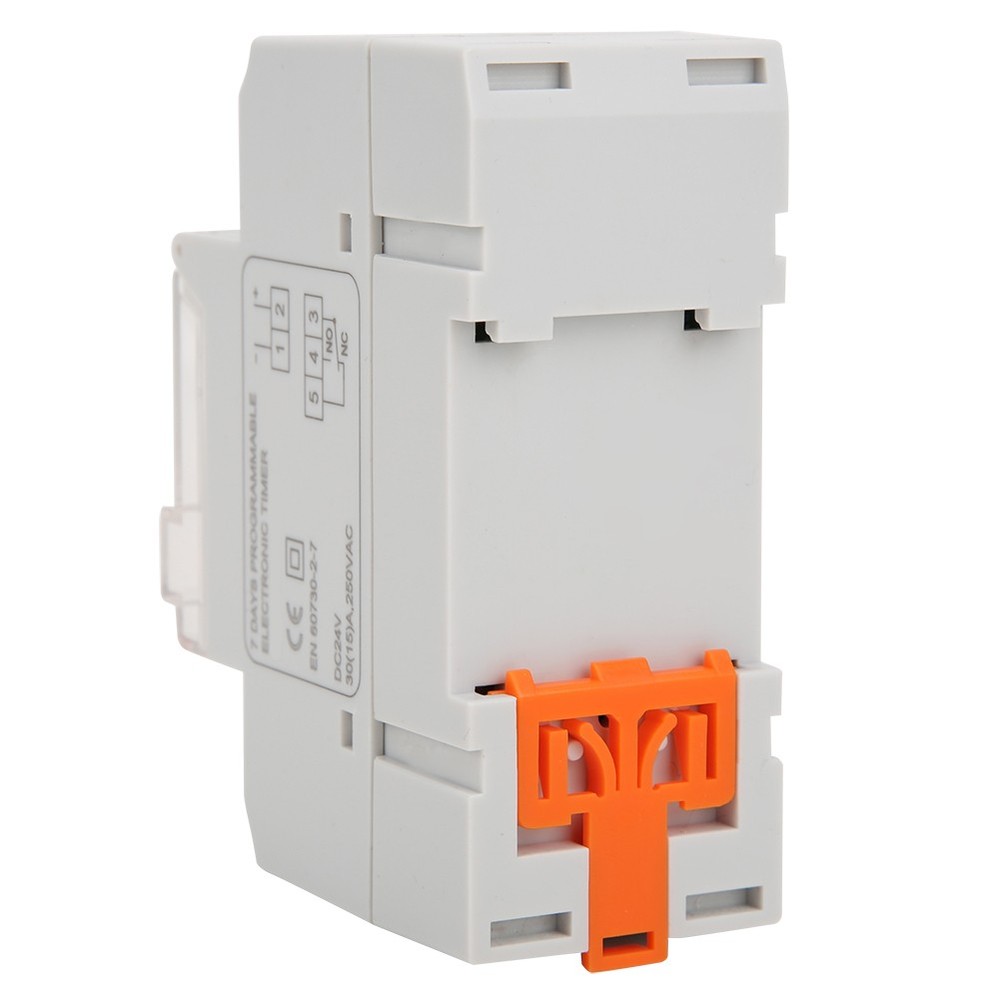 DC24V 30A Weekly 12/24hrs Timer Switch On Off Control Programmable Time Relay