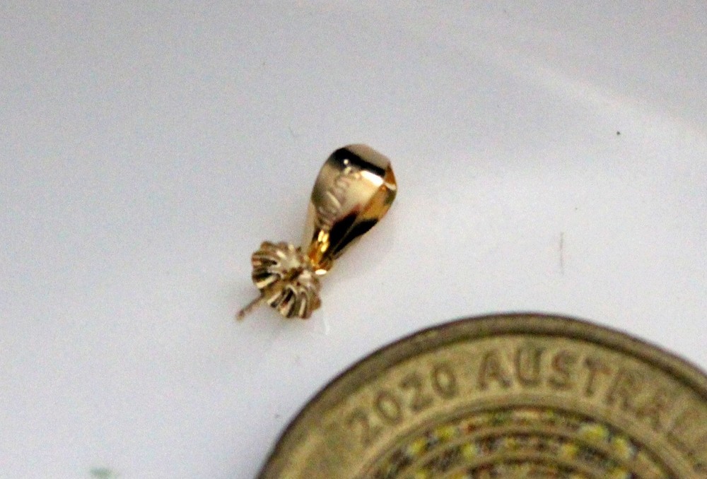 1 pcs 18k solid yellow gold bail