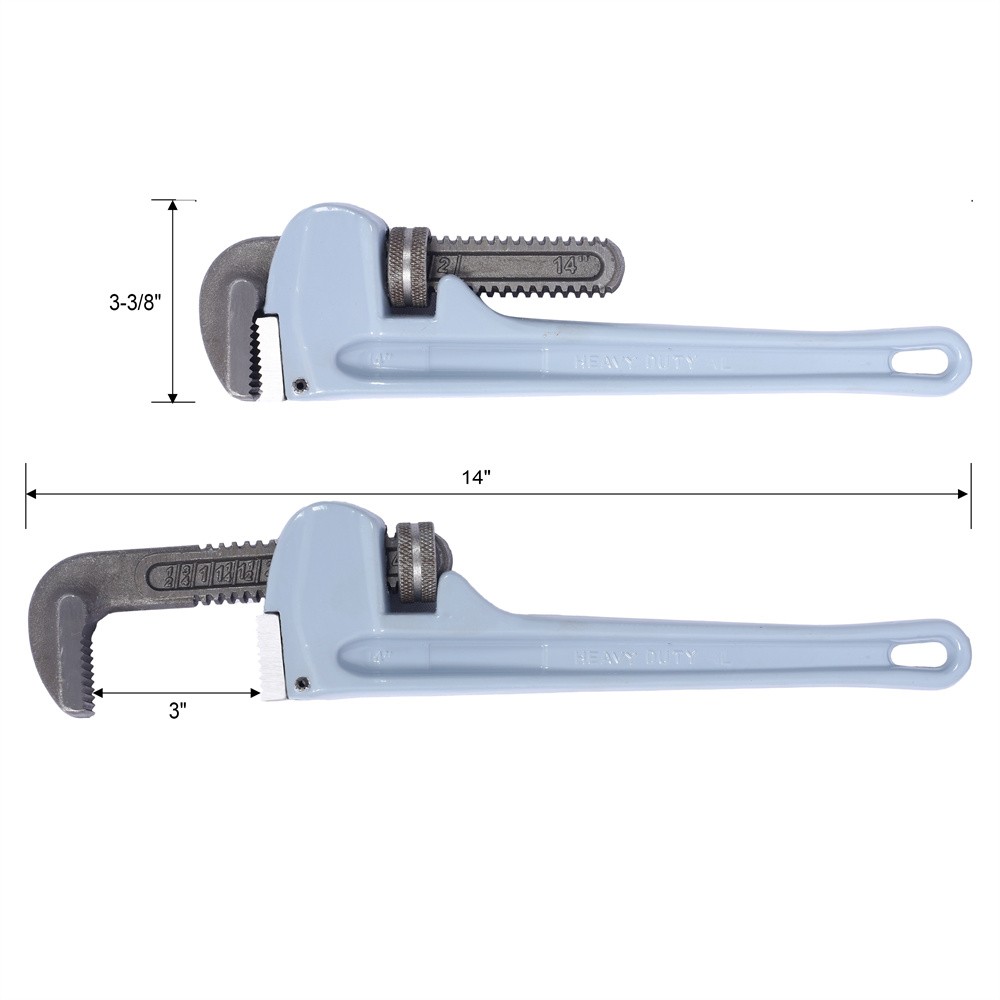 3 pcs Aluminum Pipe Wrench Set 14", 18", 24" Hand Tools