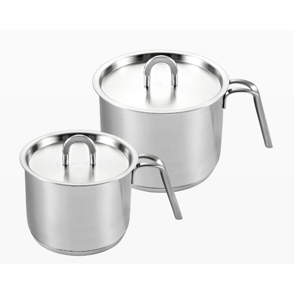 Cookever 3-Ply Bottom Induction Pot with Measuring Marks 2P(5.5"+6.2"inch)
