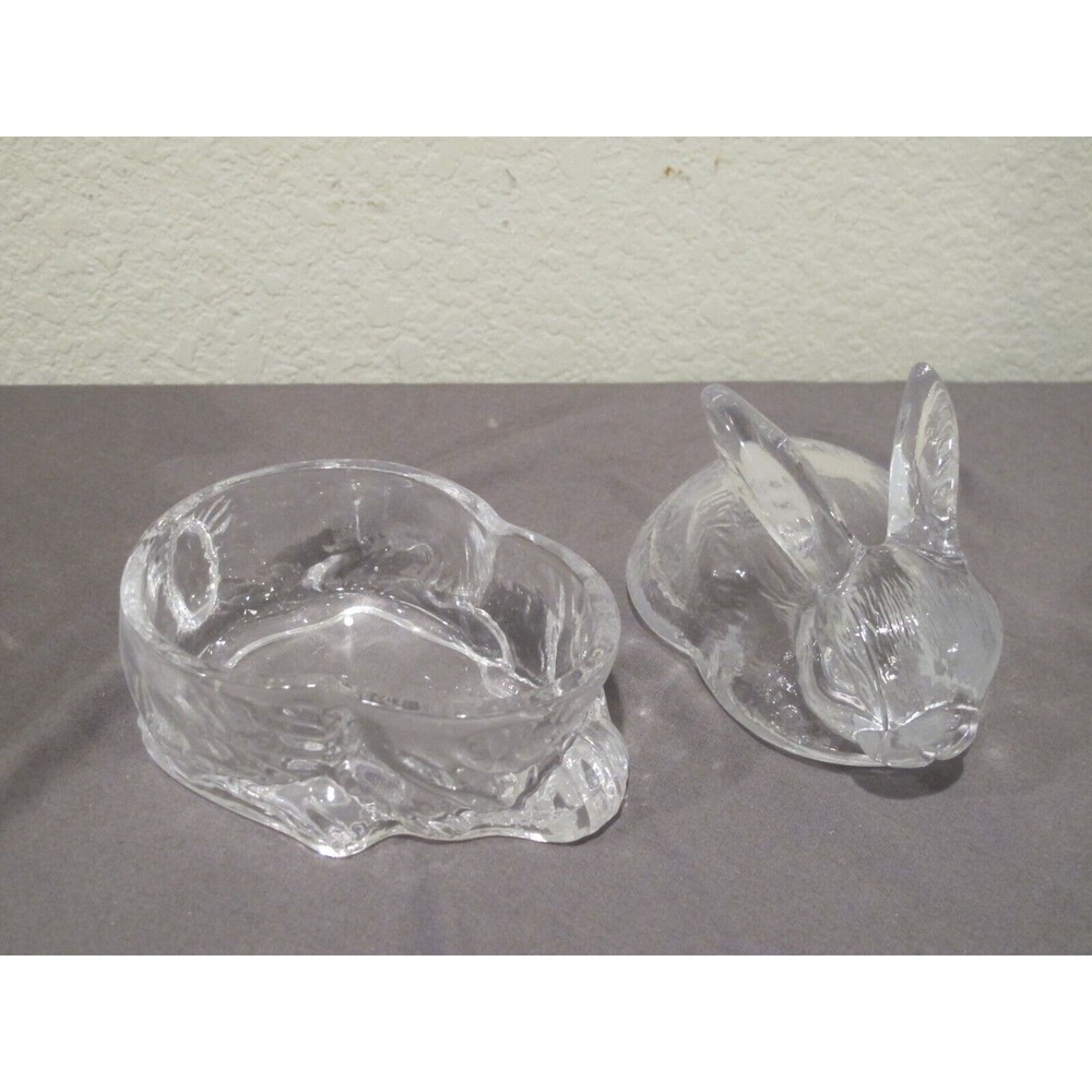 NIB Williams Sonoma Glass Easter Bunny Dish