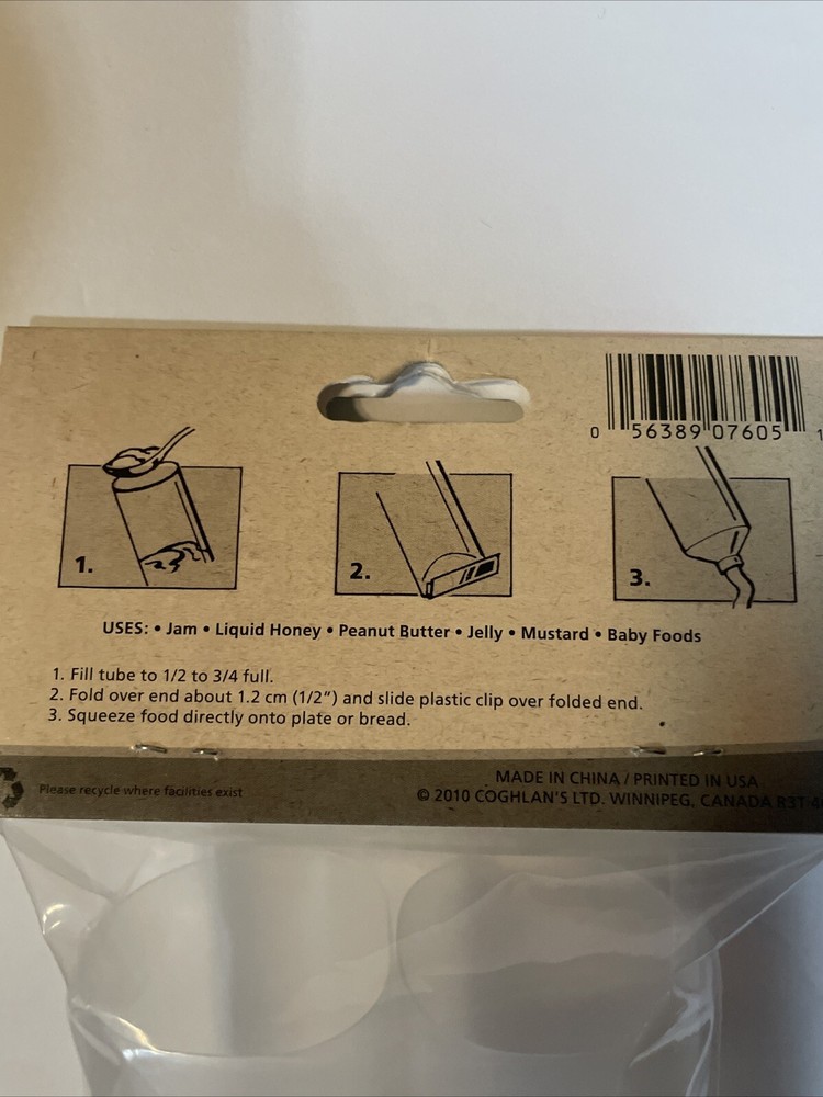 Coghlan's Squeeze Tubes (2 Pack) Camping Reusable Plastic Food Storage Container