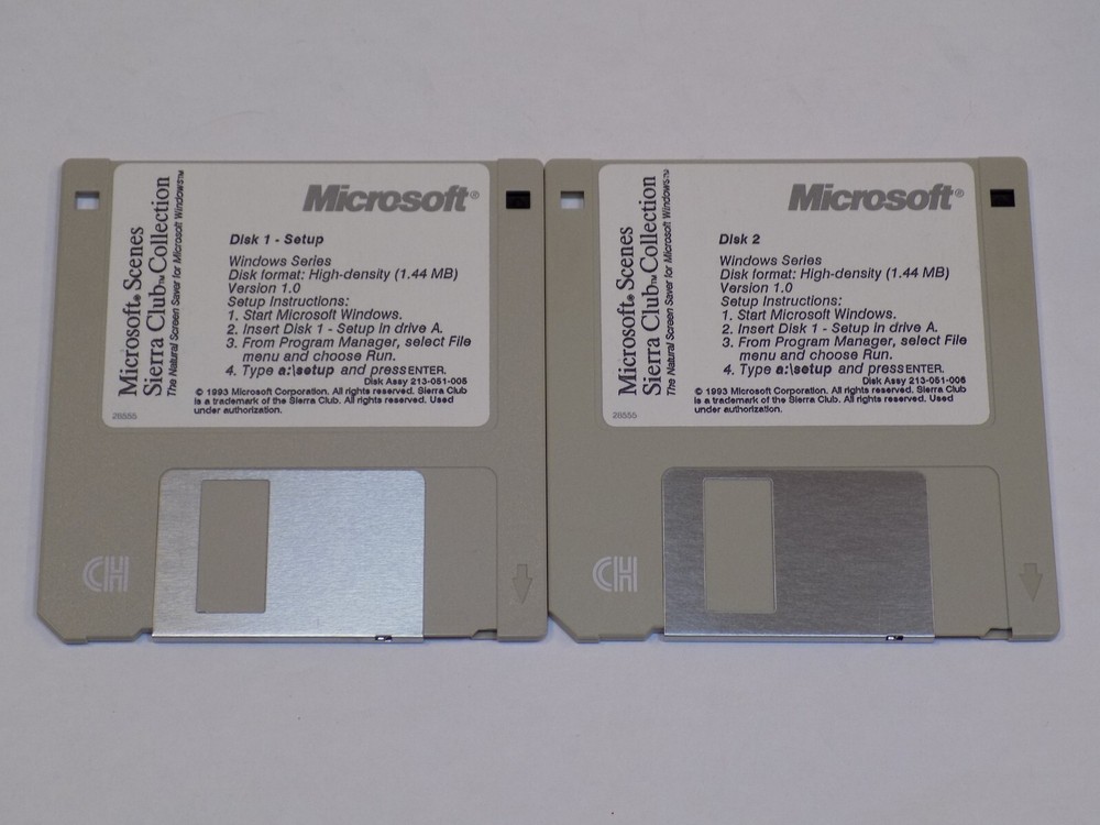 Microsoft Scenes Sierra Club Collection Set 3.5" Disk Windows PC MS Dos Computer
