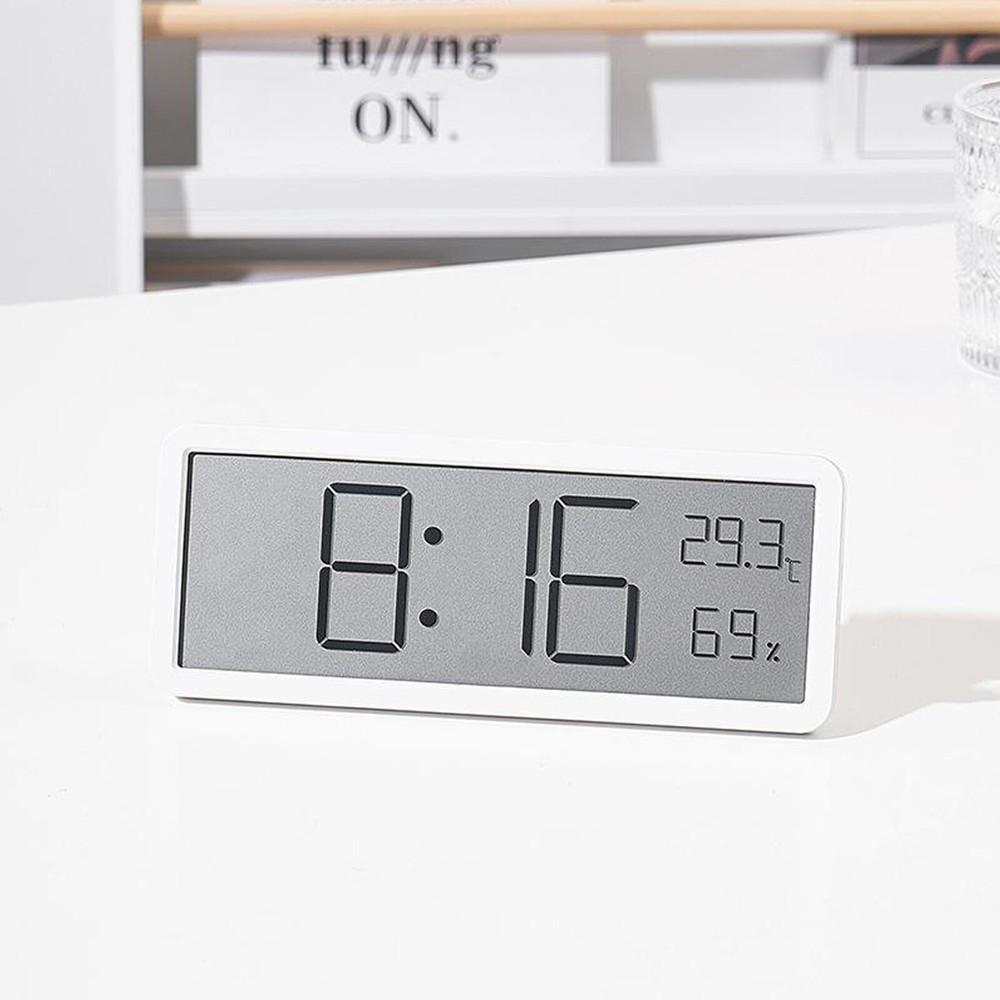 Digital LED Wall Clock Alarm Humidity Temperature Display Desktop Clock Large