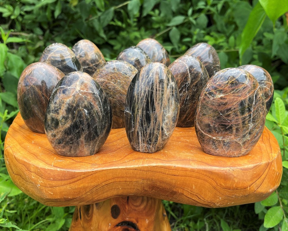 Black Moonstone Freeform - Beautiful Polished Free Standing Display Specimens