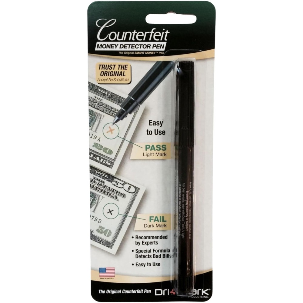 Essential Counterfeit Bill Marker with 3x Ink Capacity for Maximum Safety