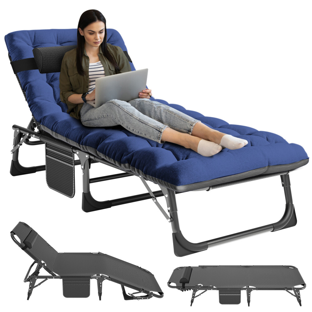 NAIZEA Oversized Folding Camping Cot for Adults 440lbs 4 Position Adjustable Cot