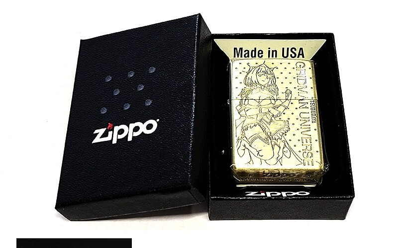 Zippo Gridman Universe Shinjo Akane Gold Etching 2 Sided Processing Lighter