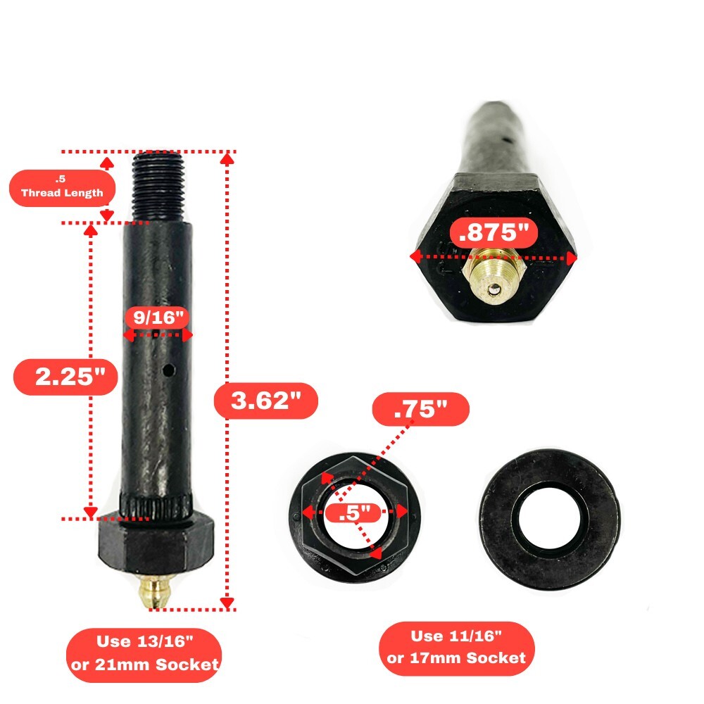 14-Pack 9/16" X 3" Trailer Leaf Spring Wet Bolts w/Bronze Bushings