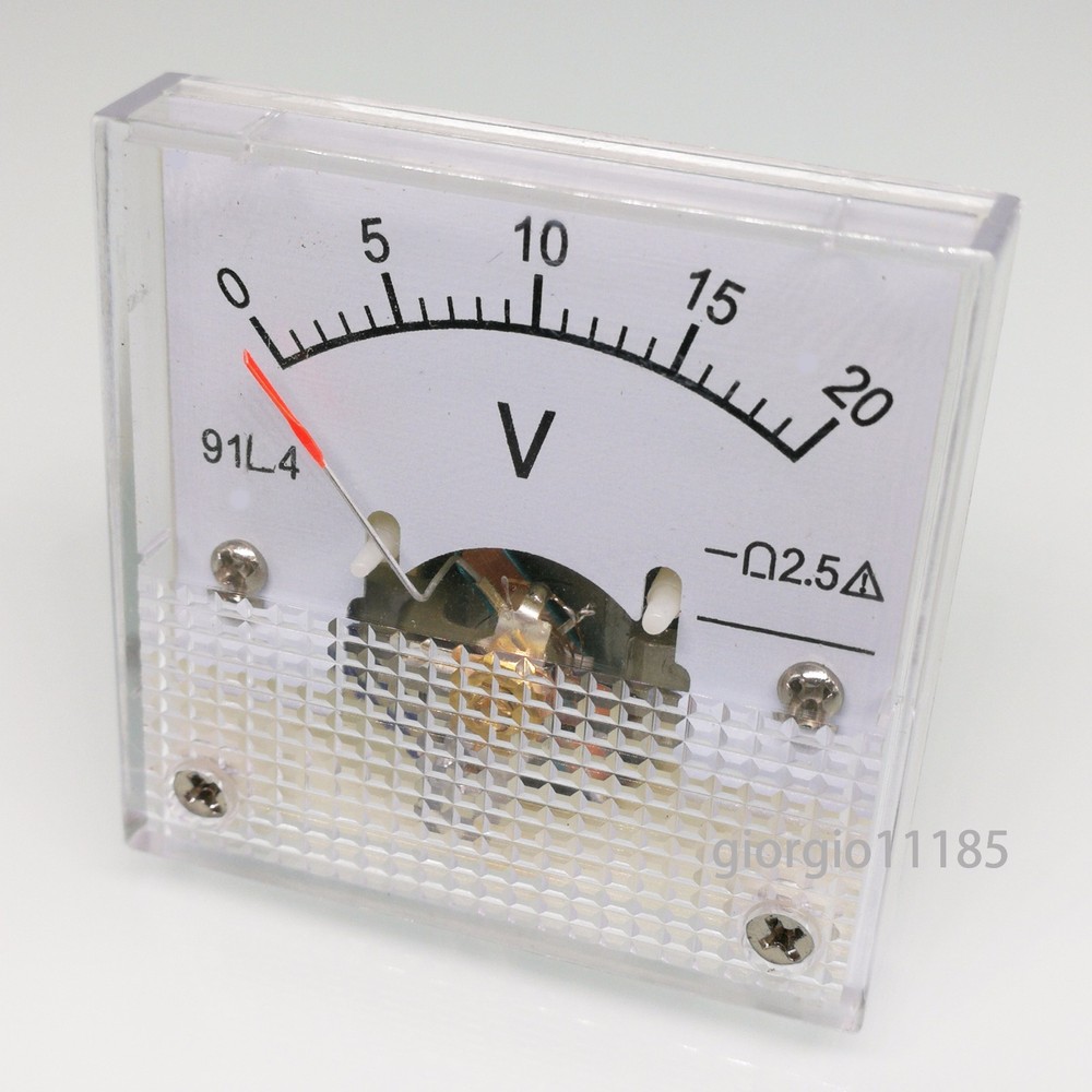 AC 0 ~ 20V Square Analog Volt Pointer Needle Panel Meter Voltmeter 91L4