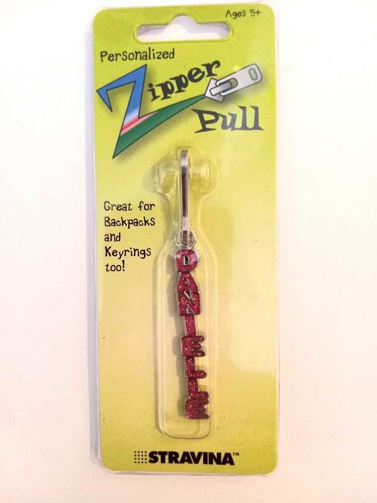 DANIELLE (Pink Sparkle) Peronalized Zipper Pull Brand New
