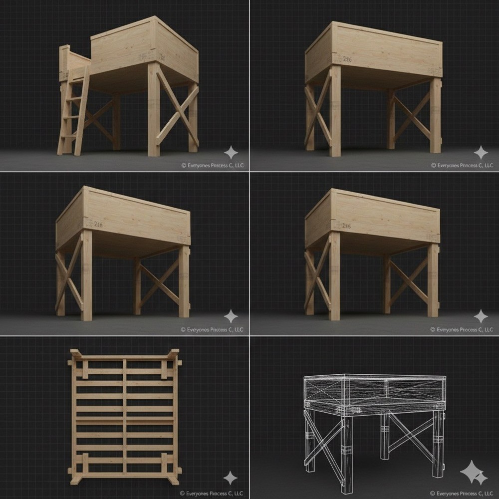 DIY 8ft x 7ft Loft Bed /Storage Platform Plans - Lightweight Space-Saving Design