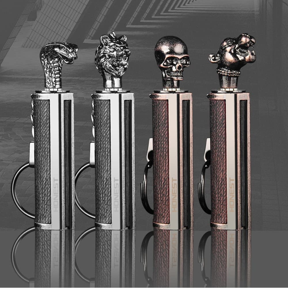Permanent Match Keychain Lighter, Flint Matchstick Fire Starter Lighter, Reus...