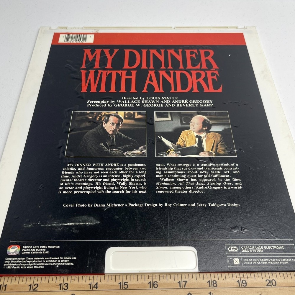 My Dinner with Andre - CED VIdeodisc - Untested