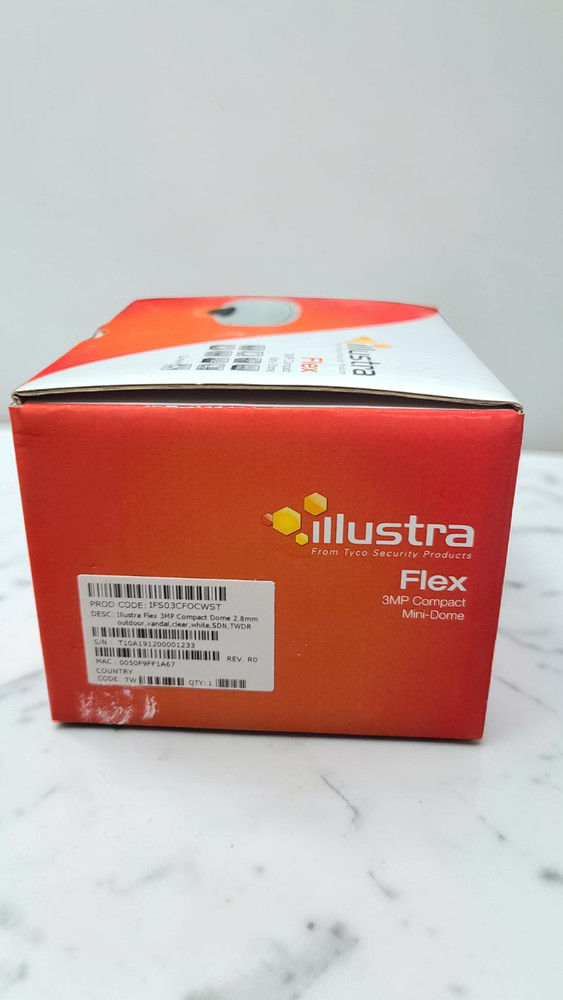 Tyco Illustra IFS03CFOCWST Flex 3MP 2.8mm SDN TWDR Compact Dome Camera New