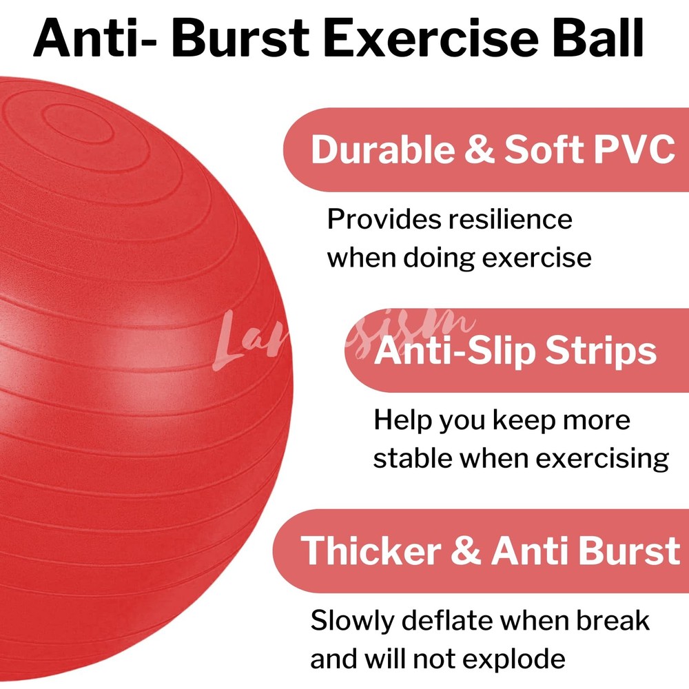 Cardio Drumming Set: 26" Exercise Ball, Pump & Weighted Sticks