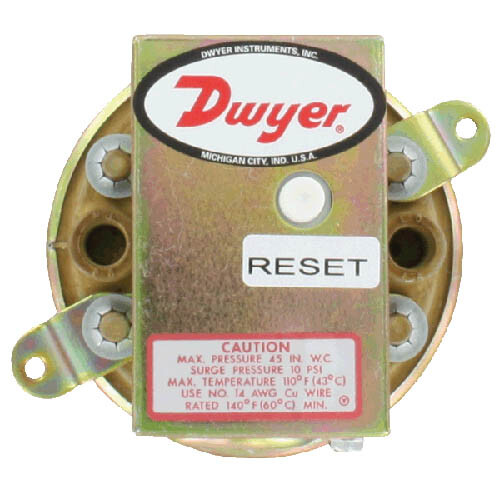 Dwyer 1900-5-MR Compact Low Differential Pressure Switch, Manual Reset