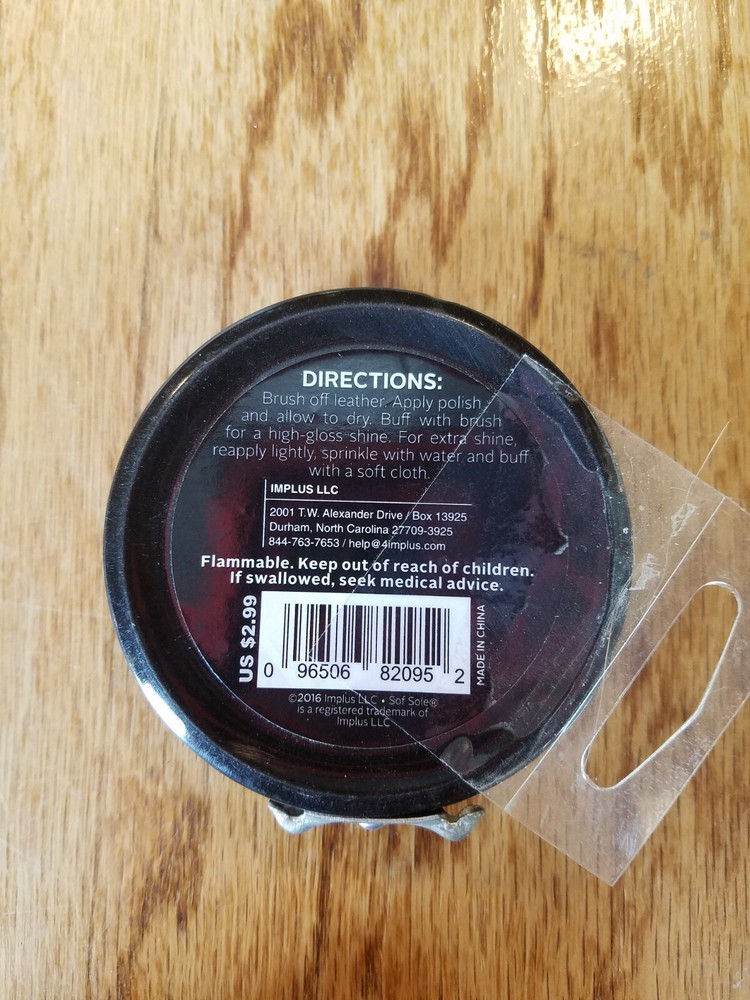 BROWN SHOE POLISH 1.5 oz Sof Sole NEW!