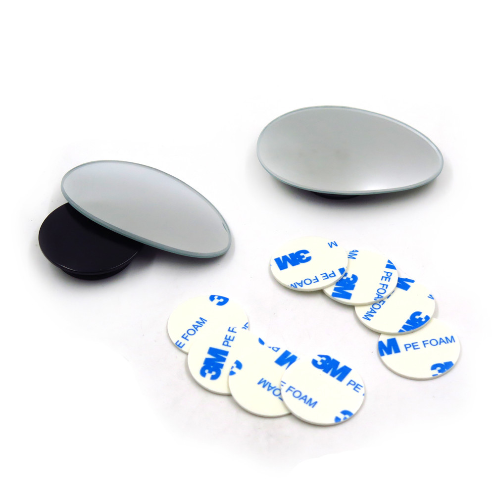 360° Adjustable Oval Wide Angle frameless Rear Side View Car Blind Spot Mirror