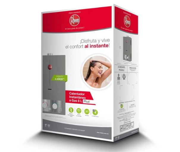 Rheem Plus 8L Tankless Instant Gas Water Heater LP Propane 1-1.5 Services