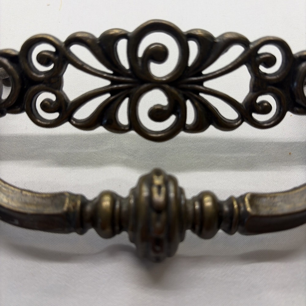 Vtg Pair Of Brass Drawer Pulls 7” (11)