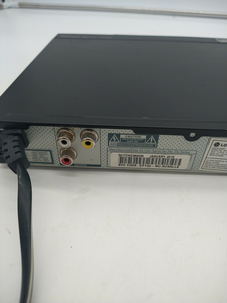 LG DVD Player (DP132H) Missing Remote Tested/Working