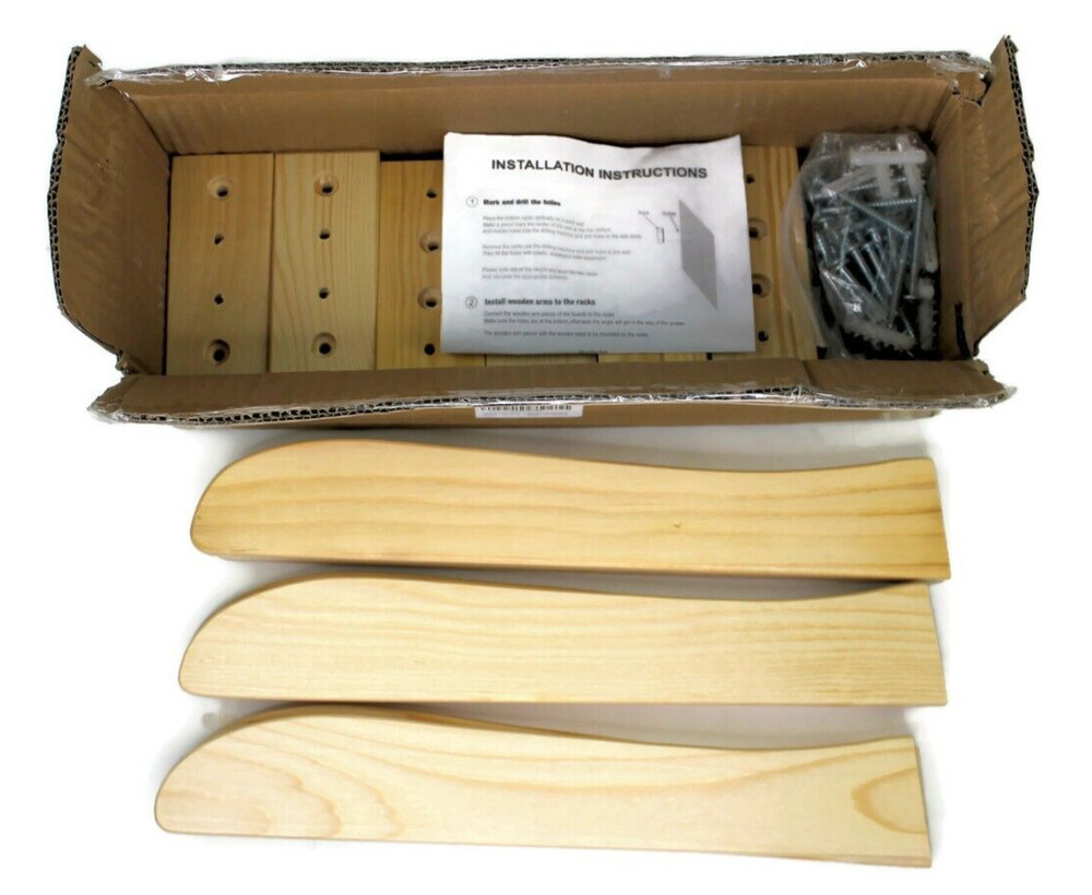 Timber Surfboard Wall Rack, Holds 3 Surfboards, Wood Home Storage Mount System