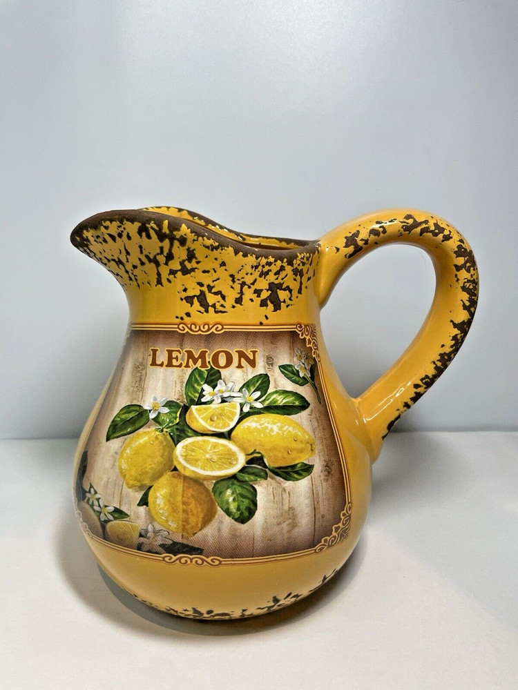 Rustic Lemonade Pitcher & Creamer Gerson Int FOR DECOR ONLY