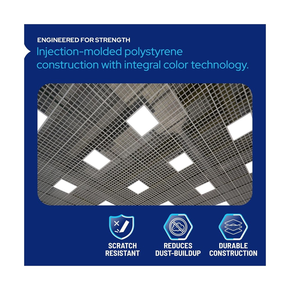 KASTLITE Egg Crate Panel 2-Pack in White | Polystyrene | 23 5/8” x 47 5/8&