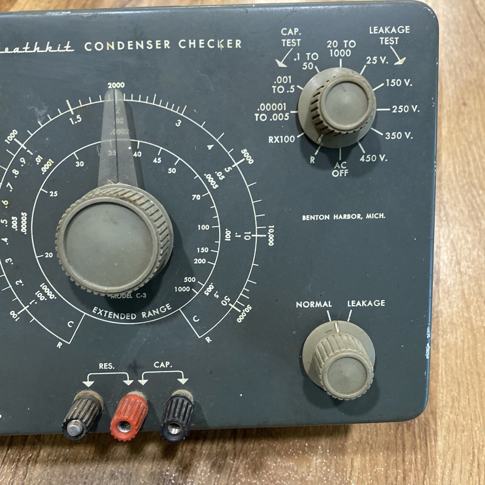 Vintage Heathkit Model C3 Condenser Checker Leakage Tester Used Untested