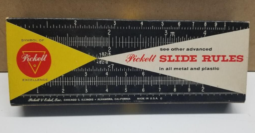 PICKETT SLIDE RULE ORIGINAL BOX (BOX ONLY) GREAT CONDITION