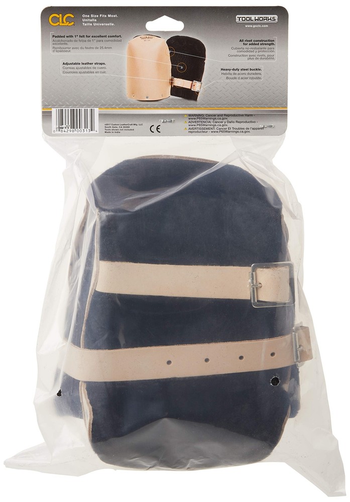 CLC 313 Heavy Duty Leather Kneepads, Double Thick Lining, Tan