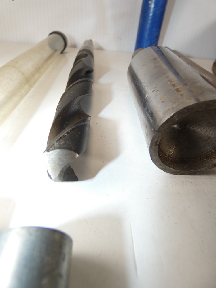 Set of eleven machinist tools, extractors, bits, etc.