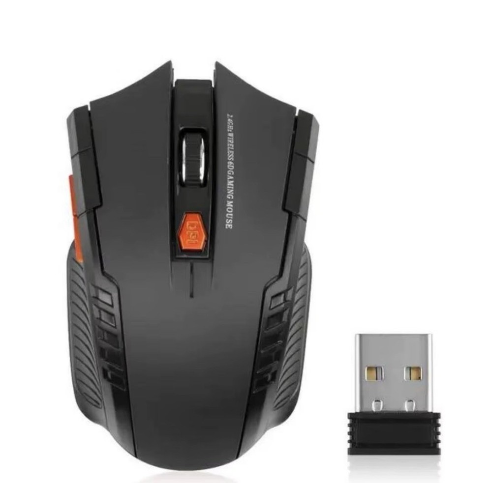 2.4GHz 6-Button Wireless Mouse – USB Receiver, Ergonomic Computer Mouse