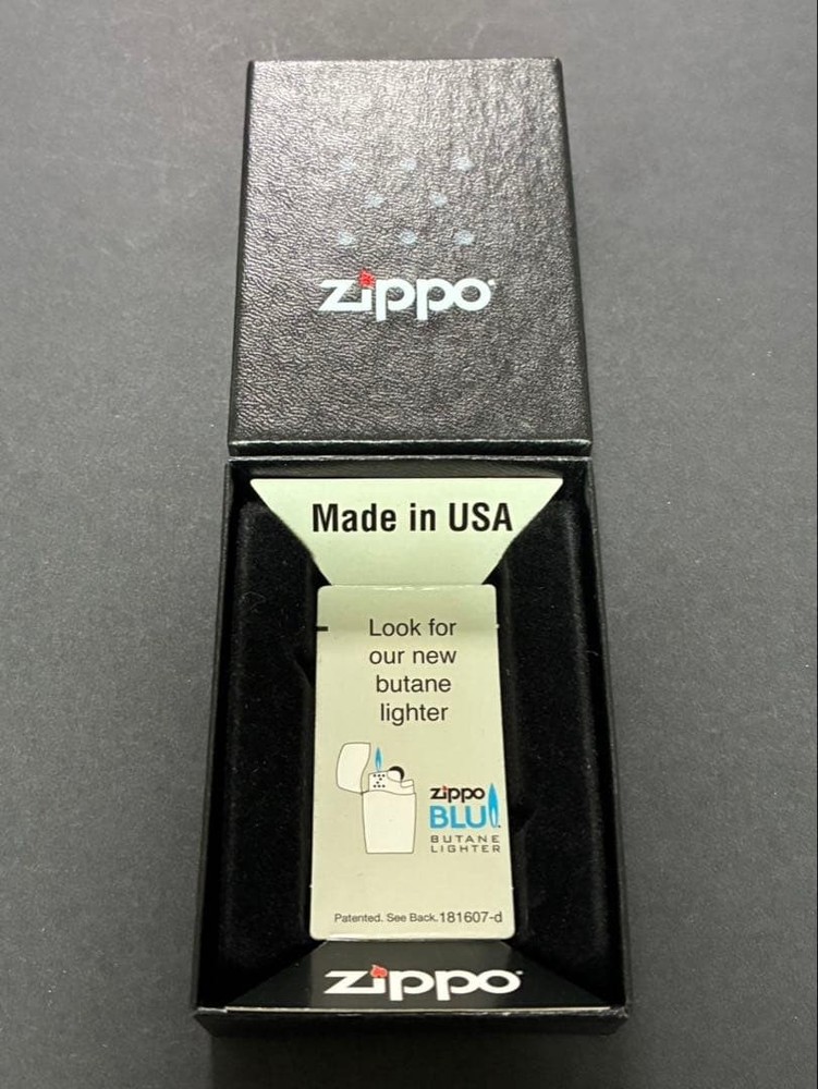 Zippo Slim Case Seven Stars Silver Etching One Sided Processing Lighter Japan