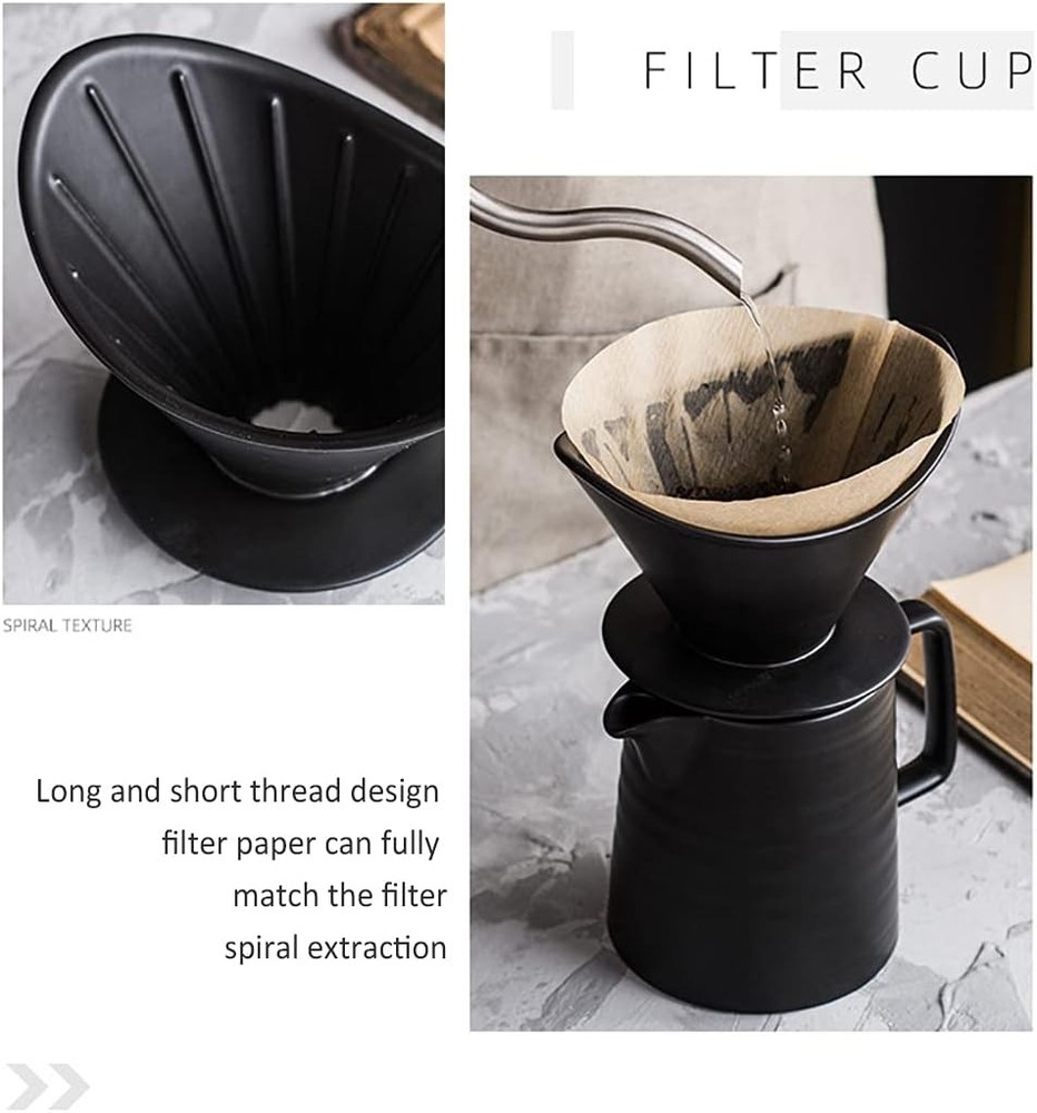 Drip coffee maker, ceramic coffee filter cup 17 oz / 500 ml,