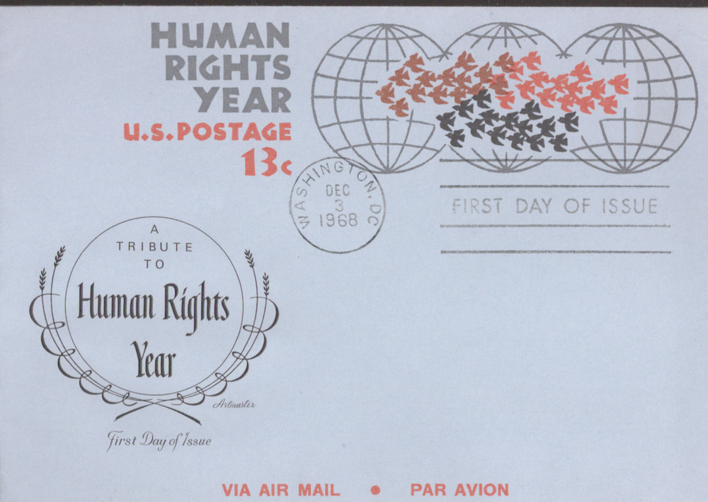 1968 First Day Aerogramme - Scott# UC42 - Artmaster Cachet