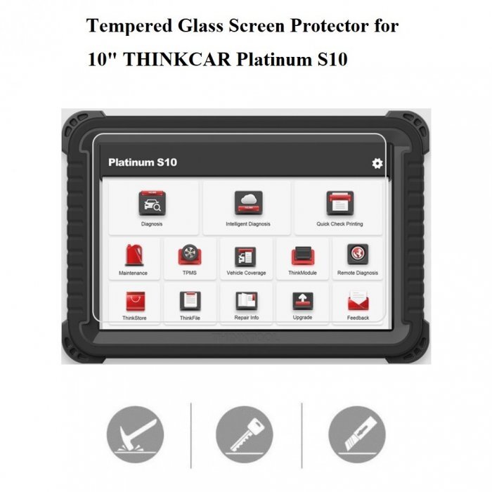 Tempered Glass Screen Protector Cover for ThinkCar ThinkTool PLATINUM S10