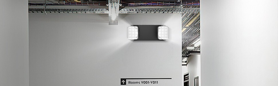 UL Listed 1 Pack Black Emergency Exit Lighting with Battery Backup For Home.