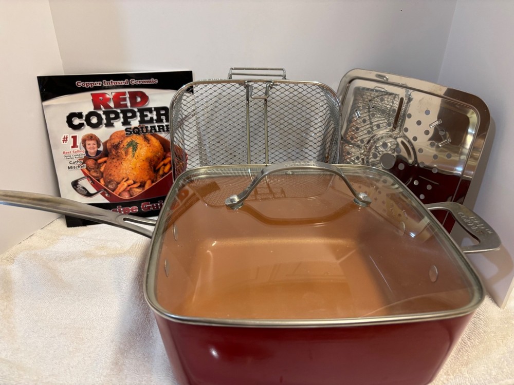 Red Copper Square  Copper Infused Ceramic