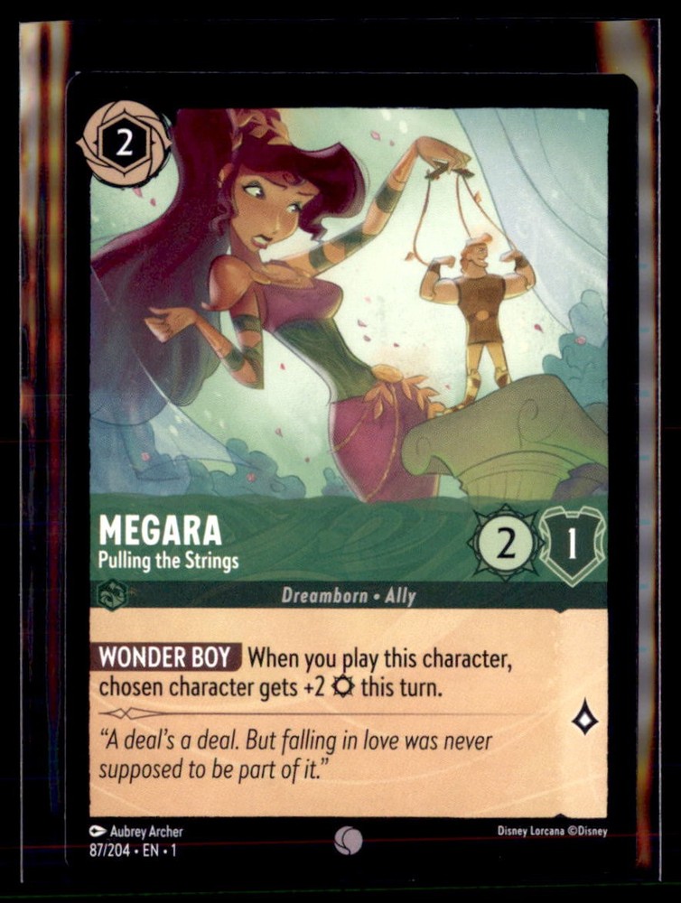 Megara Pulling The Strings Lorcana The First Chapter 87/204 5 Card Lot