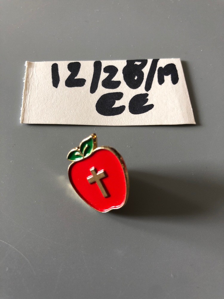 Vintage Apple With Cross Pin