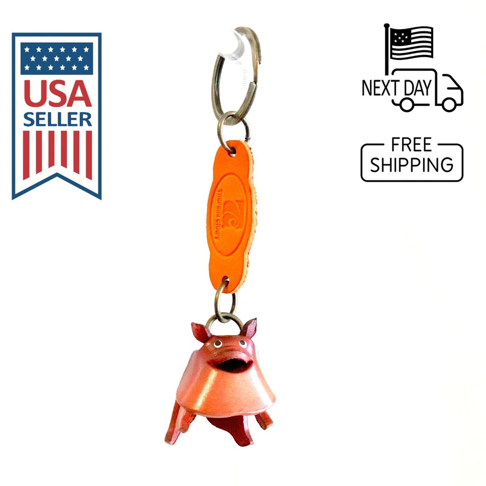 POMERANIAN Handmade Leather Keyring