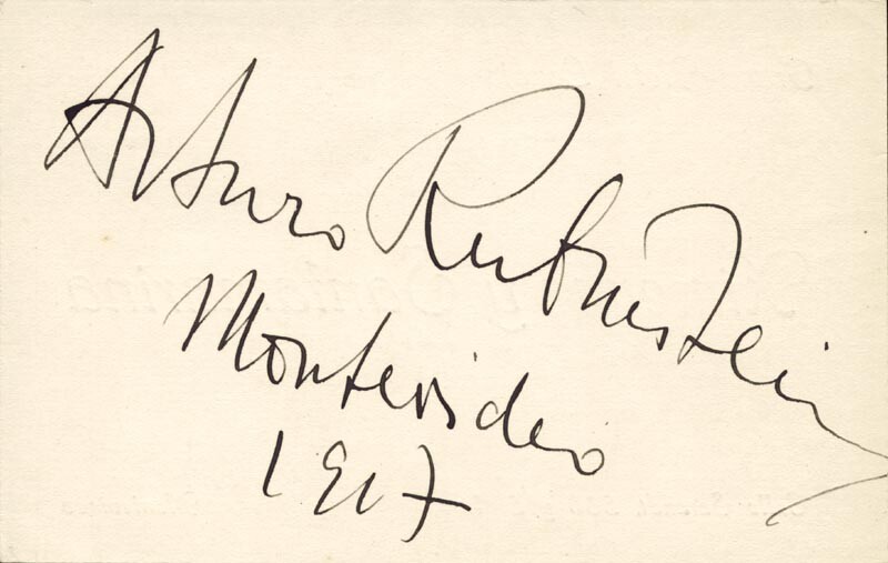 ARTHUR RUBINSTEIN - AUTOGRAPH 1917